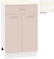 Шкаф напольный Кортекс-мебель Корнелия Лира НШ50р1ш (капучино/королевский опал)