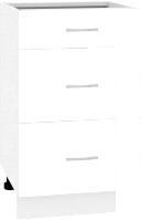 Шкаф напольный Кортекс-мебель Корнелия Лира НШ50р3ш без столешницы (белый)