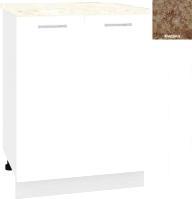 Шкаф напольный Кортекс-мебель Корнелия Лира НШ60р (белый/мадрид)