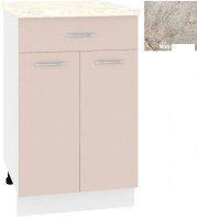 Шкаф напольный Кортекс-мебель Корнелия Лира НШ50р1ш (капучино/марсель)