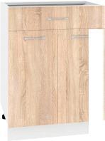 Шкаф напольный Кортекс-мебель Корнелия Лира НШ60р1ш без столешницы (дуб сонома)