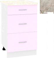 Шкаф напольный Кортекс-мебель Корнелия Лира НШ50р3ш (сирень/марсель)