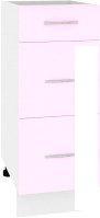 Шкаф напольный Кортекс-мебель Корнелия Лира НШ30р3ш без столешницы (сирень)
