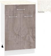 Шкаф напольный Кортекс-мебель Корнелия Лира НШ50р1ш (оникс/королевский опал)