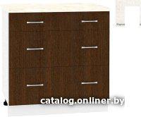 Шкаф напольный Кортекс-мебель Корнелия Лира НШ80р3ш (венге/королевский опал)