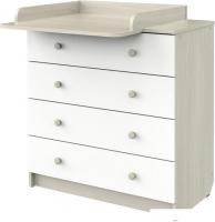 Детский комод Атон Мебель Odin (шимо светлый/белый)