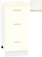 Шкаф напольный Кортекс-мебель Корнелия Лира НШ40р3ш (крем/королевский опал)