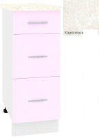 Шкаф напольный Кортекс-мебель Корнелия Лира НШ30р3ш (сирень/королевский опал)