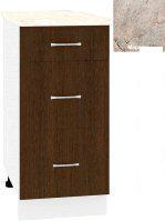 Шкаф напольный Кортекс-мебель Корнелия Лира НШ40р3ш (венге/марсель)