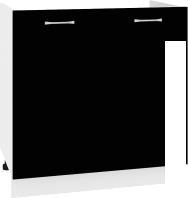 Шкаф напольный Кортекс-мебель Корнелия Лира НШ80м (черный)