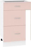 Шкаф напольный Кортекс-мебель Корнелия Лира НШ60р3ш без столешницы (капучино)