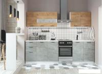 Готовая кухня ДСВ Дуся 2,0 (дуб бунратти/цемент)