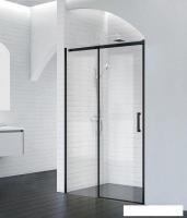 Душевая дверь BelBagno ACQUA-BF-1-140-C-NERO (прозрачное стекло)