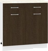 Шкаф напольный Кортекс-мебель Корнелия Лира НШ80р1ш (венге/королевский опал)