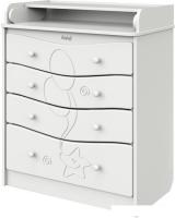 Детский комод Атон Мебель Kristoff МДФ с рисунком (белый)