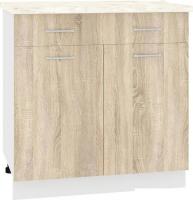 Шкаф напольный Кортекс-мебель Корнелия Лира НШ80р1ш (дуб сонома/королевский опал)