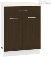 Шкаф напольный Кортекс-мебель Корнелия Лира НШ60р1ш (венге/марсель)