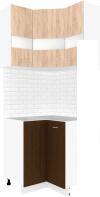 Готовая кухня Кортекс-мебель Корнелия Экстра угловой без столешницы (дуб сонома/венге)