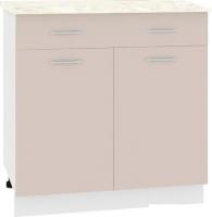 Шкаф напольный Кортекс-мебель Корнелия Лира НШ80р1ш (капучино/королевский опал)