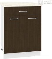 Шкаф напольный Кортекс-мебель Корнелия Лира НШ60р1ш (венге/королевский опал)