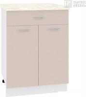 Шкаф напольный Кортекс-мебель Корнелия Лира НШ60р1ш (капучино/королевский опал)