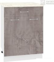 Шкаф напольный Кортекс-мебель Корнелия Лира НШ60р1ш (оникс/марсель)