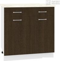 Шкаф напольный Кортекс-мебель Корнелия Лира НШ80р1ш (венге/мадрид)