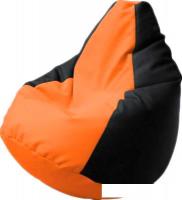 Кресло-мешок Flagman Груша Макси Г2.3-2016 (черный/оранжевый)