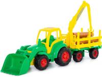 Трактор Полесье Чемпион трактор с ковшом + прицеп-лесовоз 0483