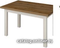 Кухонный стол Senira Кастусь 120-160x75 (дуб вотан/белый)