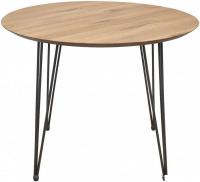 Кухонный стол ОКА Демавенд 100x74 (дуб натуральный/черный)