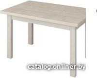 Кухонный стол Senira Кастусь 120-160x75 (дуб выбеленный/белый)