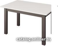 Кухонный стол Senira Кастусь 100-130x60 (белый/венге)