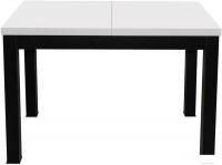 Кухонный стол ЭлиГард Black / СОБ (белый матовый)