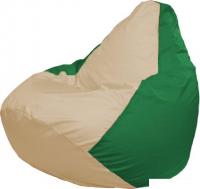 Кресло-мешок Flagman Груша Макси Г2.1-147 (светло-бежевый/зелёный)