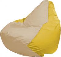 Кресло-мешок Flagman Груша Макси Г2.1-148 (светло-бежевый/жёлтый)