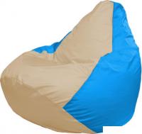 Кресло-мешок Flagman Груша Макси Г2.1-149 (светло-бежевый/голубой)