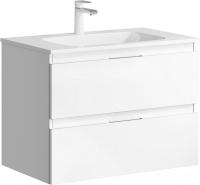 Aqwella Тумба Accent 75 ACC0175W с умывальником Malaga 750 Mal.75.04.D