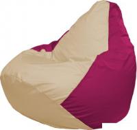 Кресло-мешок Flagman Груша Макси Г2.1-131 (светло-бежевый/фуксия)