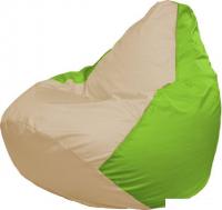 Кресло-мешок Flagman Груша Макси Г2.1-141 (светло-бежевый/салатовый)