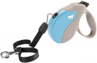 Поводок-рулетка Ferplast Amigo M 75720018 (бежевый/голубой)