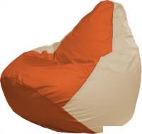 Кресло-мешок Flagman Груша Макси Г2.1-207 (оранжевый/светло-бежевый)