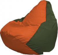 Кресло-мешок Flagman Груша Макси Г2.1-211 (оранжевый/тёмно-оливковый)
