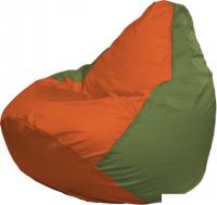 Кресло-мешок Flagman Груша Макси Г2.1-216 (оранжевый/оливковый)