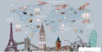 Фотообои Citydecor Карта мира на русском 6 500x254