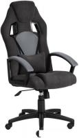 Кресло TetChair Driver (флок/ткань, черный/серый)