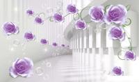 Фотообои Citydecor Цветочный декор 8 3D c защитным покрытием 500x254