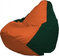 Кресло-мешок Flagman Груша Макси Г2.1-212 (оранжевый/тёмно-зелёный)