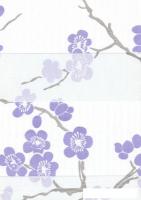 Шторы день-ночь Delfa СРШ 01МКД DN-46074 68x215 (рисунок декор, сакура фиолетовая)