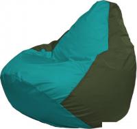 Кресло-мешок Flagman Груша Макси Г2.1-288 (бирюза/тёмно-оливковый)